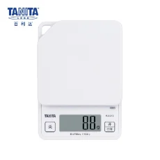 百利達(TANITA)廚房秤 烘焙秤家用稱電子廚房秤食物克秤1g精準不銹鋼 KJ-213 白色/粉紅色